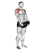 Weighted front raise demonstration