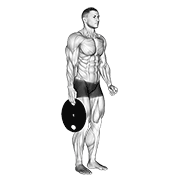 Weighted standing hand squeeze demonstration