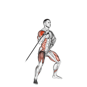 Band twisting overhead press demonstration