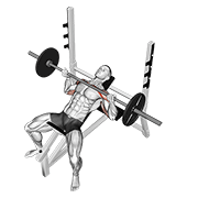 Barbell reverse grip incline bench press demonstration