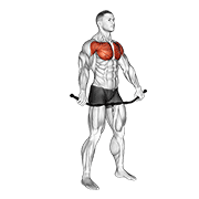Chest and front of shoulder stretch demonstration