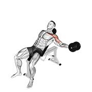 Dumbbell incline one arm fly demonstration