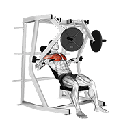 Lever decline chest press demonstration