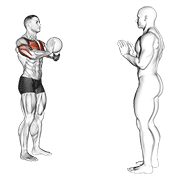 Medicine ball chest pass demonstration