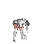 Medicine ball chest push from 3 point stance demonstration