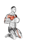 Medicine ball chest push multiple response demonstration