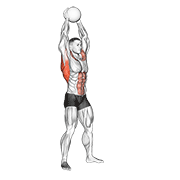 Medicine ball overhead slam demonstration