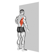 One arm against wall demonstration