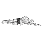 Side lying floor stretch demonstration