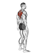 Upper back stretch demonstration