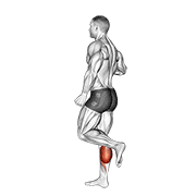 One leg floor calf raise demonstration
