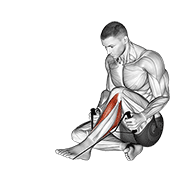 Posterior tibialis stretch demonstration