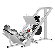 Sled one leg calf press on leg press demonstration