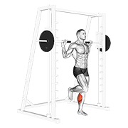 Smith one leg floor calf raise demonstration