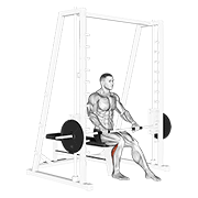Smith seated one leg calf raise demonstration