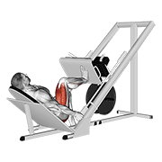 Sled 45 degrees one leg press demonstration