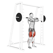 Smith front squat (clean grip) demonstration