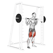 Smith low bar squat demonstration