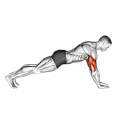 Push-up on lower arms demonstration
