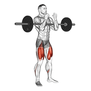 Barbell full zercher squat demonstration