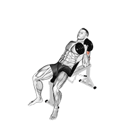 Dumbbell incline one arm hammer press demonstration