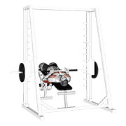 Smith machine decline close grip bench press demonstration