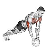 Medicine ball close grip push up demonstration