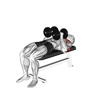 Dumbbell close grip press demonstration