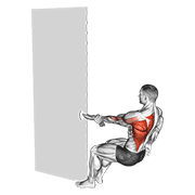 One arm towel row demonstration