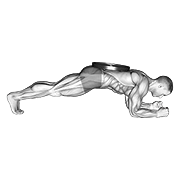 Weighted front plank demonstration