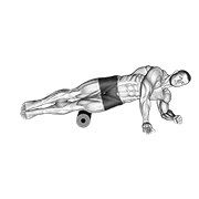 Roller side lat stretch demonstration