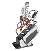 Walking on stepmill demonstration