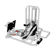 Lever seated calf press demonstration