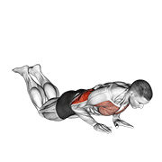 Close-grip push-up (on knees) demonstration