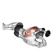 Dumbbell lying on floor rear delt raise demonstration