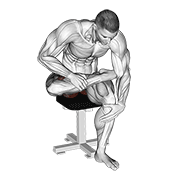 Seated piriformis stretch demonstration
