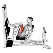 Lever horizontal one leg press demonstration