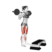Barbell squat jump step rear lunge demonstration