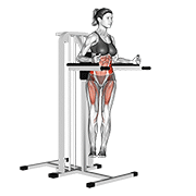 Twisted leg raise (female) demonstration