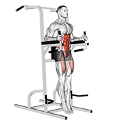 Captains chair straight leg raise demonstration