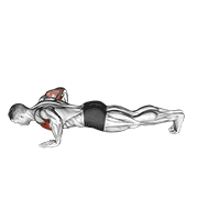 Chest tap push-up demonstration