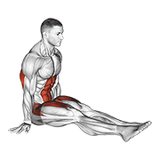 L-sit on floor demonstration