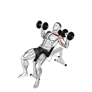 Dumbbell incline alternate press demonstration