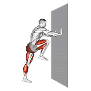 High knee against wall demonstration