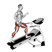 Walking on incline treadmill demonstration