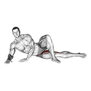 Side lying hip adduction demonstration