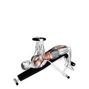 Weighted decline sit-up demonstration