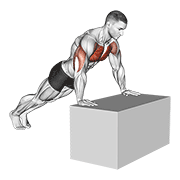 Incline push-up (on box) demonstration